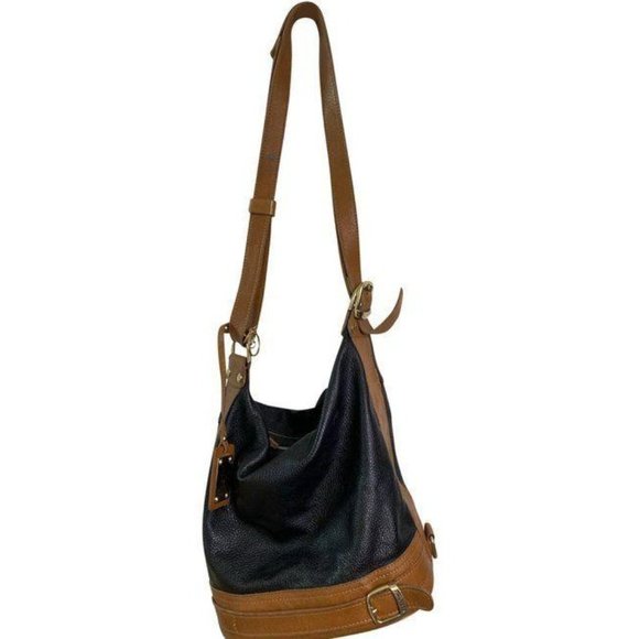 valentina black orange shoulder bag - Picture 1 of 11